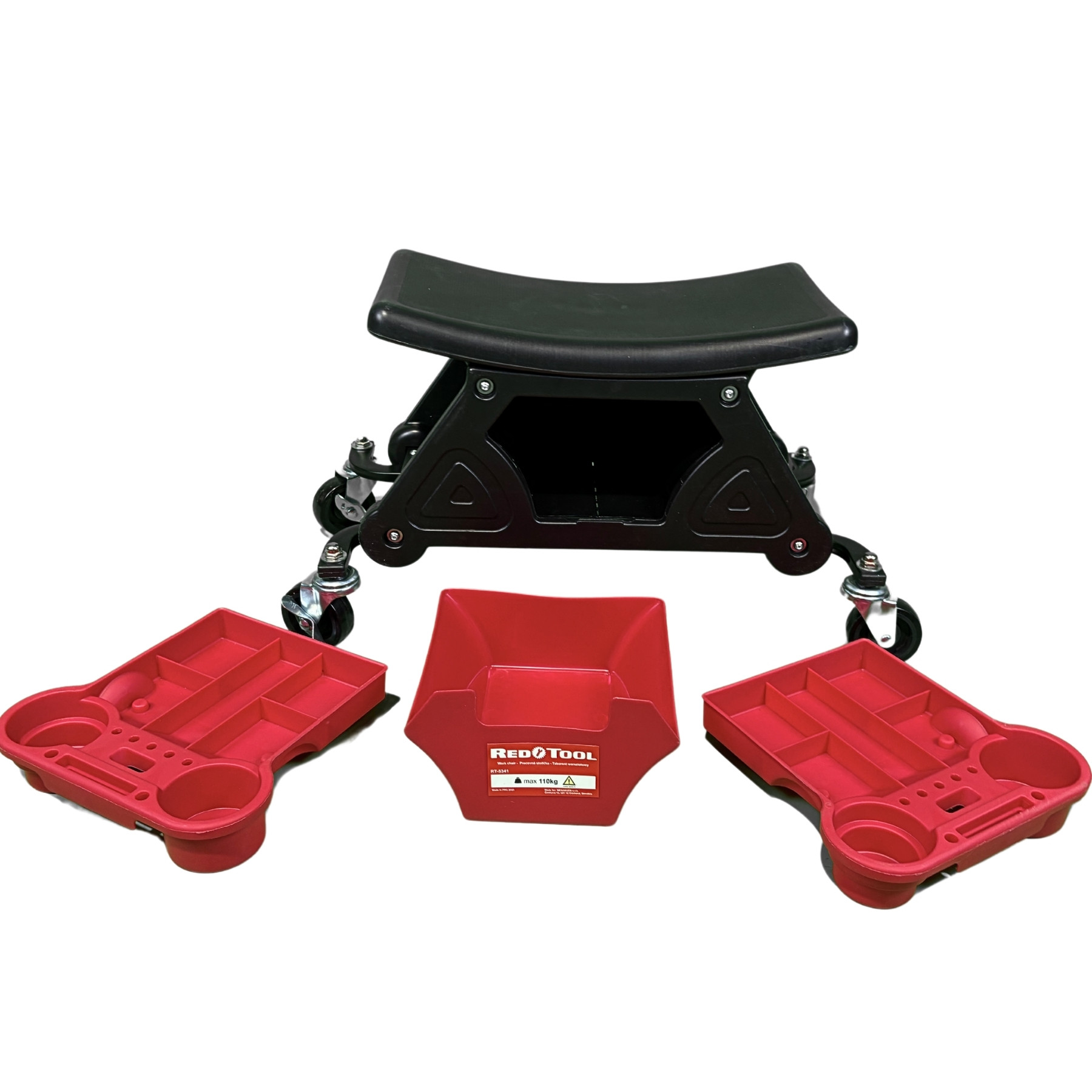 RT-5341 - Montážna, dielenská stolička na kolieskach so zásuvkou (10)